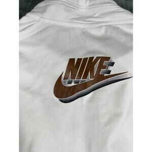 Nike White Tracksuit Jacket M / Pants L — Good Condition, Small Stain